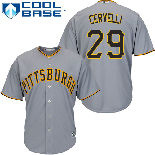 Pirates #29 Francisco Cervelli Grey Cool Base Stitched Youth MLB Jersey